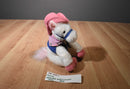 Aurora White and Pink Horse Beanbag Plush