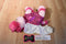 Poochie and Co. Poodle Pink Sequins Plush Bag Purse