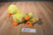 Ty Buddy 1998 and Baby 1994 Quackers Yellow Duck Beanbag Plush