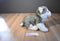 Build a Bear Grey and White Husky Beanbag Plush