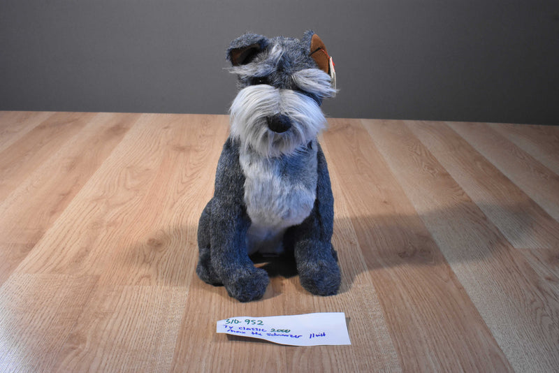 Ty Classic Max the Grey Schnauzer Dog 2000 Plush