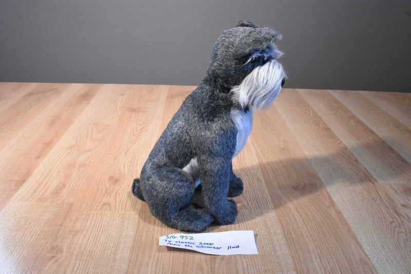 Ty Classic Max the Grey Schnauzer Dog 2000 Plush