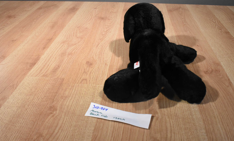 Aurora Black Lab Puppy Dog Beanbag Plush