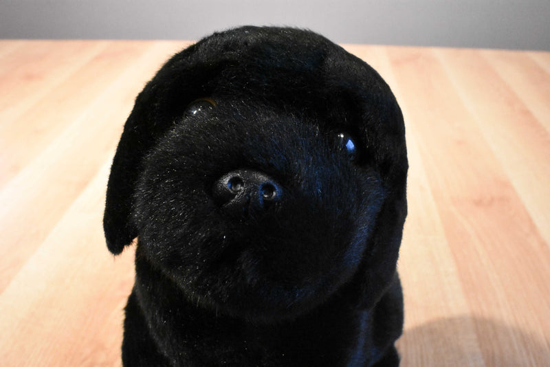 Aurora Black Lab Puppy Dog Beanbag Plush