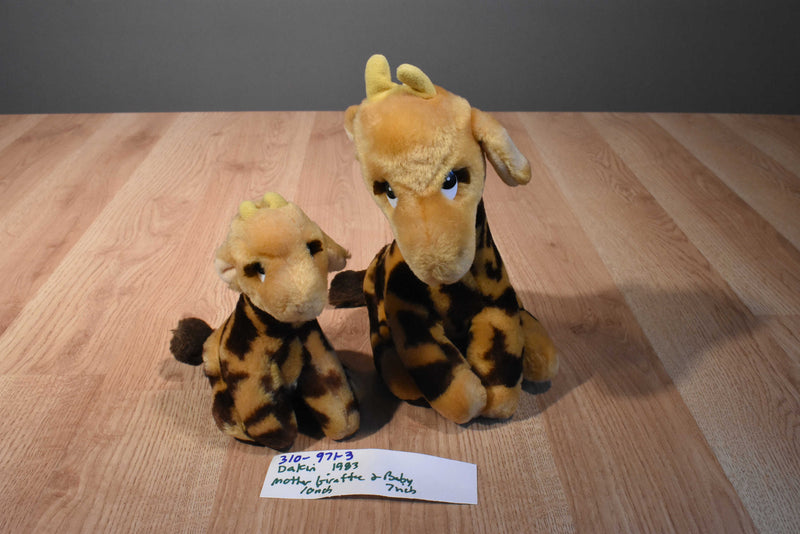 Dakin Giraffe and Baby 1983 Plushes