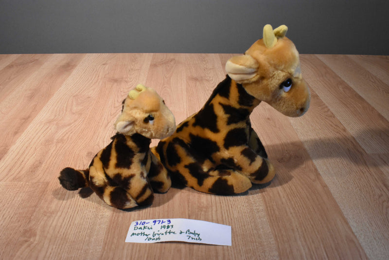 Dakin Giraffe and Baby 1983 Plushes