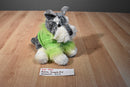 Aurora Snuggly Pup Schnauzer With Green Sweater Beanbag Plush