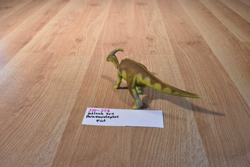 Schleich 2001 Brown and Green Parasaurolophus Dinosaur