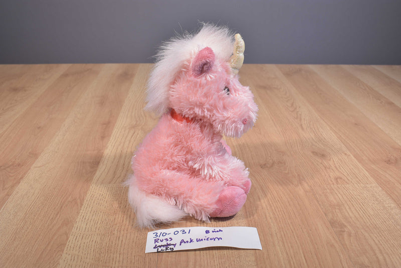 Russ Luky Pink Unicorn Beanbag Plush