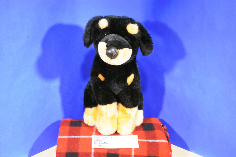 Goffa Sitting Rottweiler Puppy Dog Plush