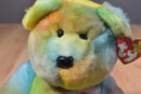 Ty Beanie Buddy 1999 and Baby 1996 Peace Bear Beanbag Plush