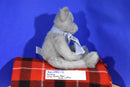 Sunkid Grey Mohair Teddy Bear Beanbag Plush