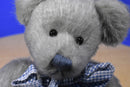 Sunkid Grey Mohair Teddy Bear Beanbag Plush