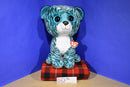 Ty Beanie Boos Tess Blue and White Large Tiger 2016 Beanbag Plush