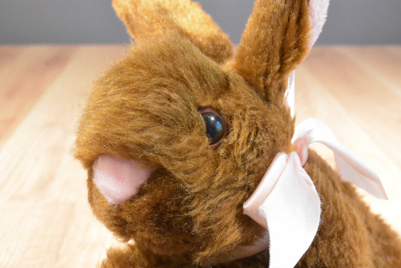 Animal Adventure Brown Bunny Rabbit with Pink Bow 2010 Plush