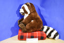 A&A Brown and White Raccoon 1992 Plush