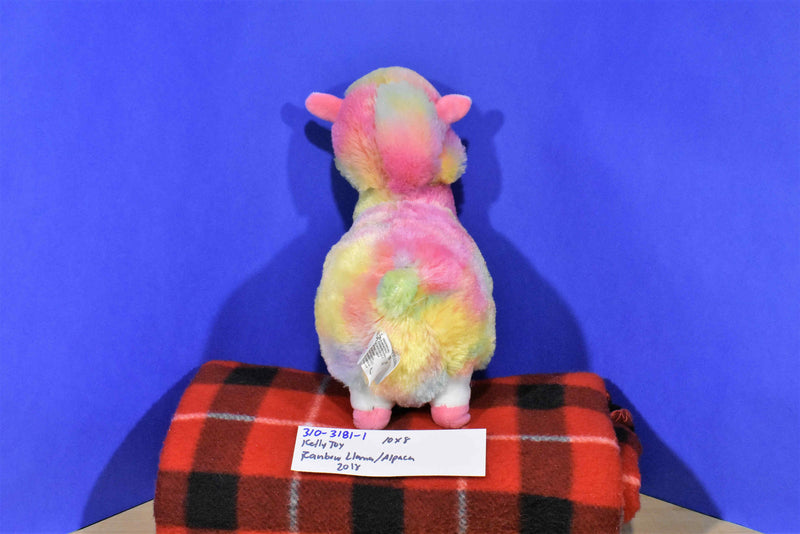 Kellytoy Pastel Neon Rainbow Llama Alpaca 2018 Plush