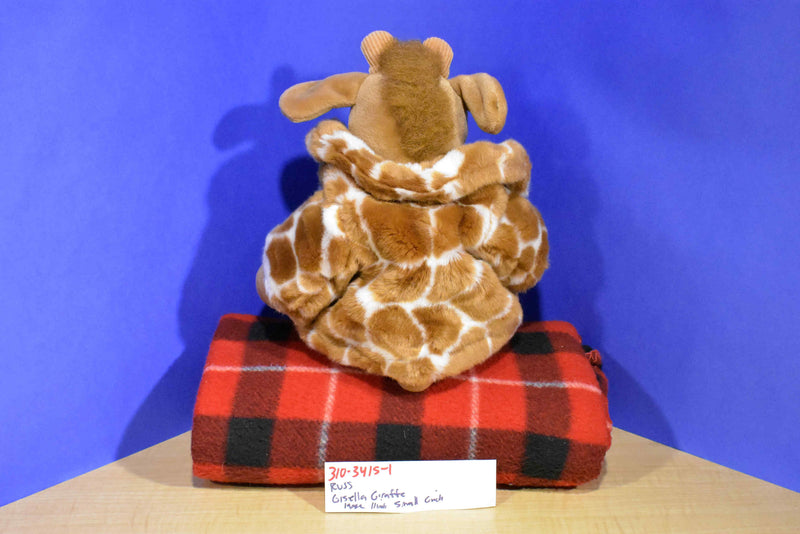 Russ Gisella Giraffe Large and Small Fur Coat Beanbag Plushes