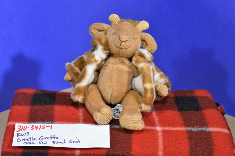 Russ Gisella Giraffe Large and Small Fur Coat Beanbag Plushes