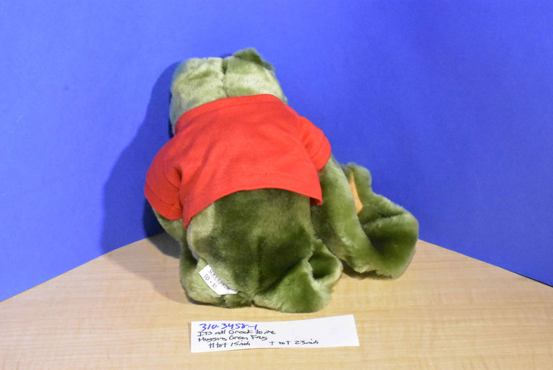 It's All Greek To Me Hugging Green Frog Plush