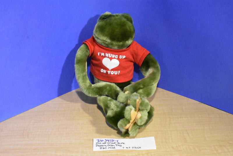 It's All Greek To Me Hugging Green Frog Plush