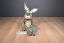 Russ Hamilton Grey and Beige Bunny Rabbit Beanbag Plush