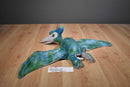 The Petting Zoo Blue, Green and Grey Pteradactyl 1994 Plush