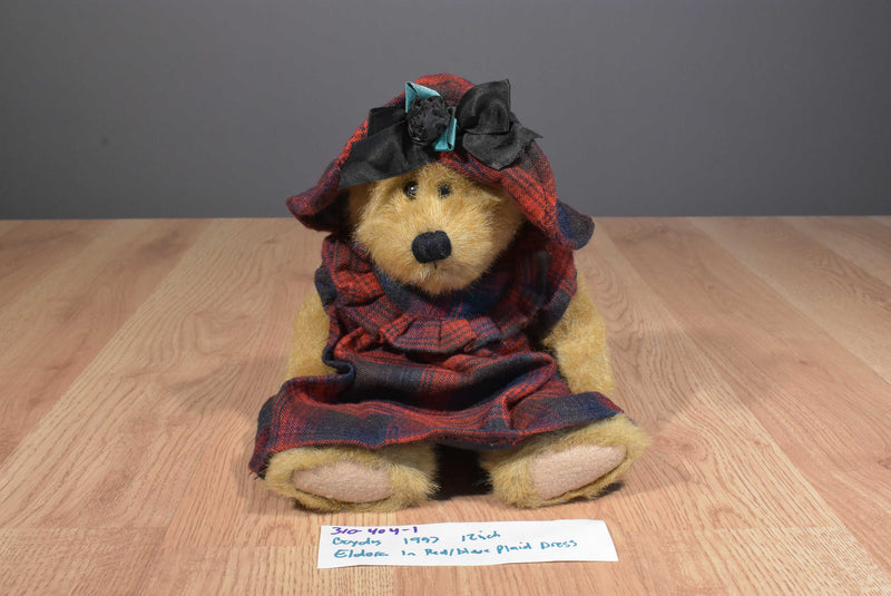 Boyd's Bears Eldora Red Plaid Dress 1997 Beanbag Plush