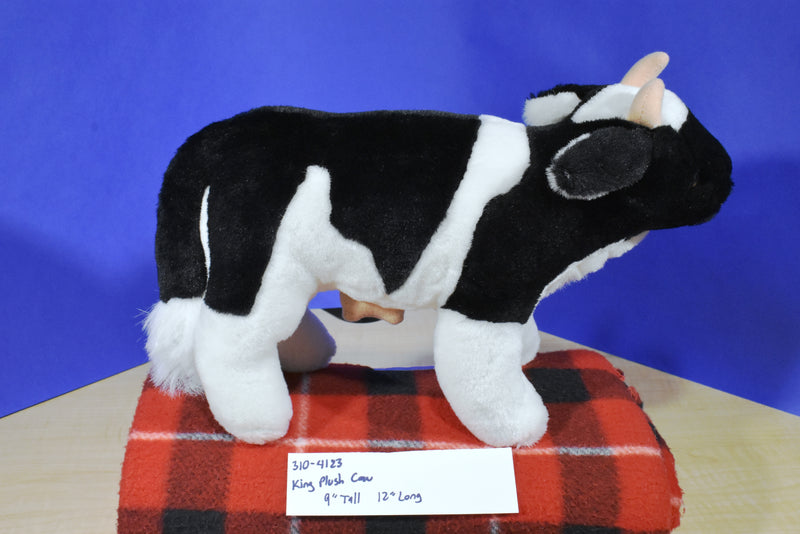 King Plush Black and White Holstein Cow Plush