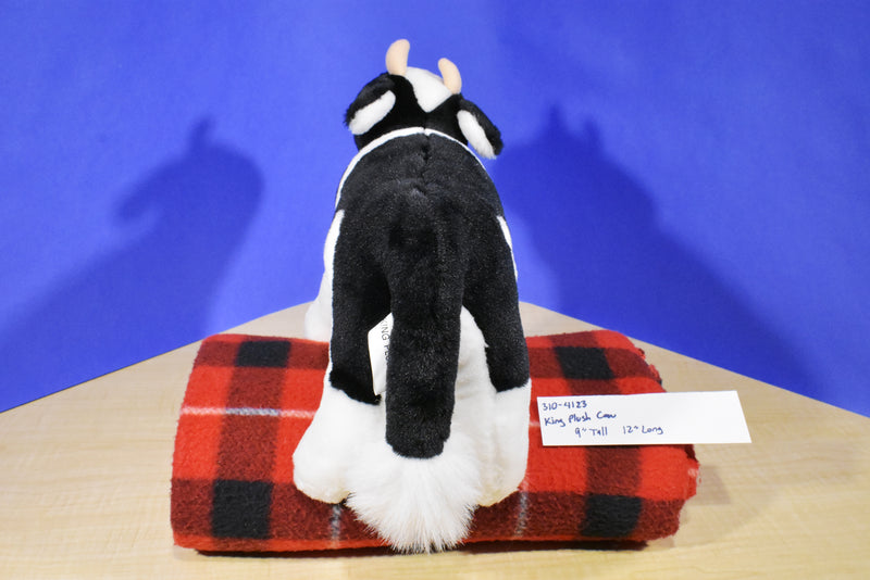 King Plush Black and White Holstein Cow Plush