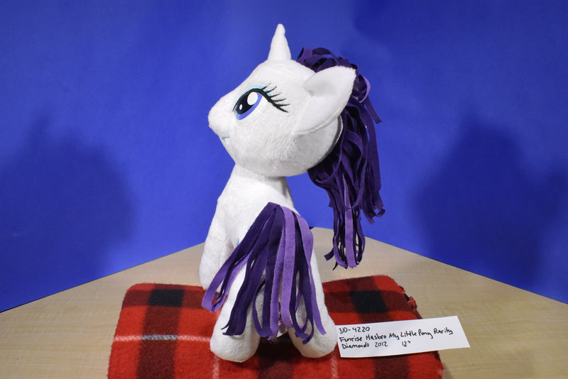 Hasbro My Little Pony White and Purple Unicorn Rarity 2012 Plush