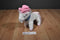 Hugfun White and Pink Horse Pony Wearing Pink Cowboy Hat Plush