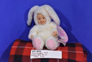 Anne Geddes Sitting White Baby Bunny Rabbit 2001 Beanbag Plush