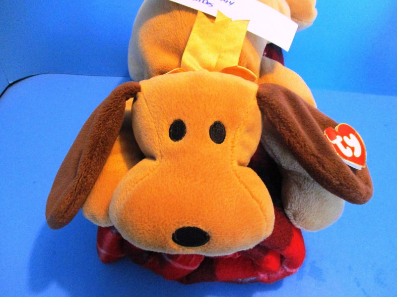 Ty Pillow Pals Woof the Brown Dog 1994 Plush