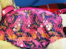 Poochie and Co. Yellow Lab Pink Butterfly Sequins Plush Bag Purse