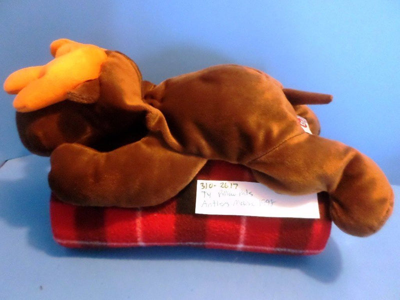 Ty Pillow Pals Antlers the Brown Moose 1998 Plush