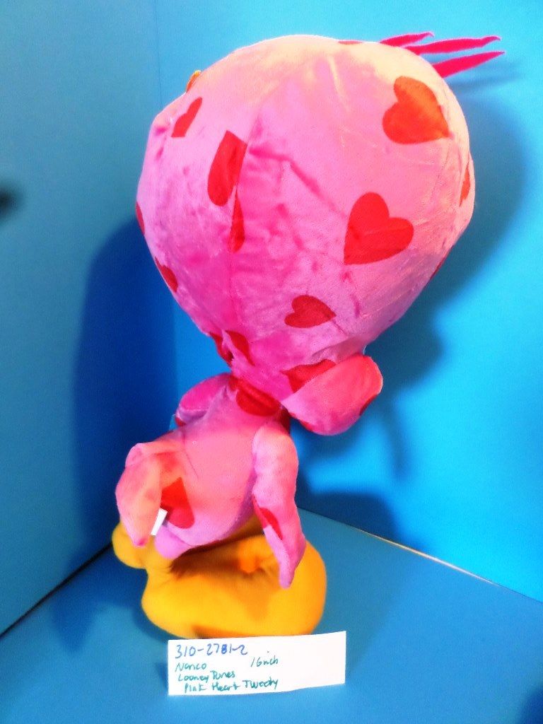 Nanco Looney Tunes Pink Tweety Bird with Hearts 2012 Plush