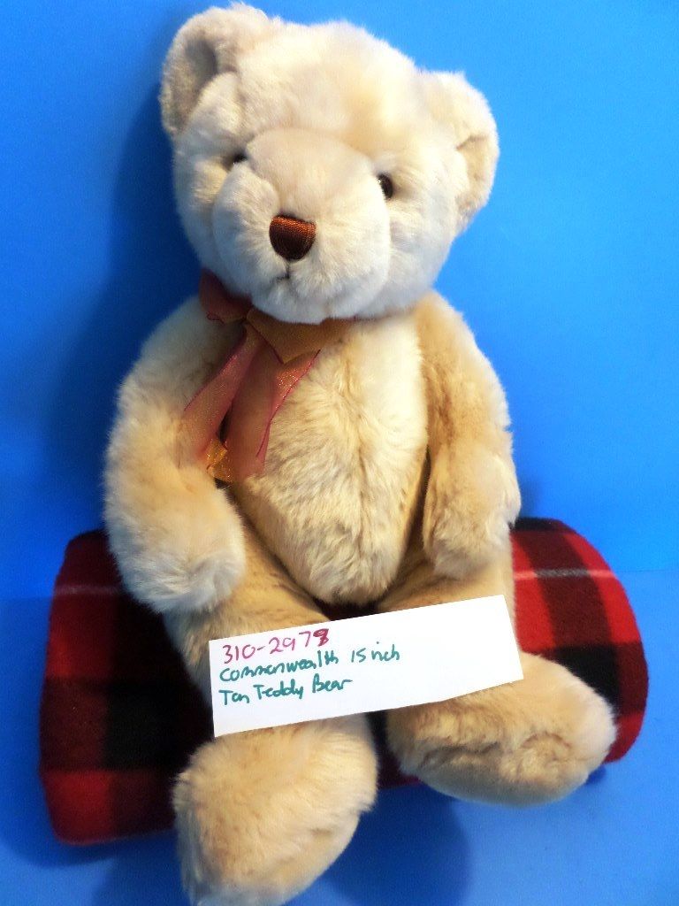 Commonwealth Tan Teddy Bear 2001 Beanbag Plush