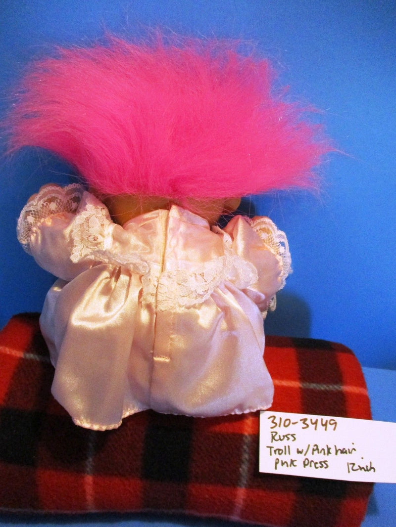 Russ Troll With Pink Hair and Dress Plush