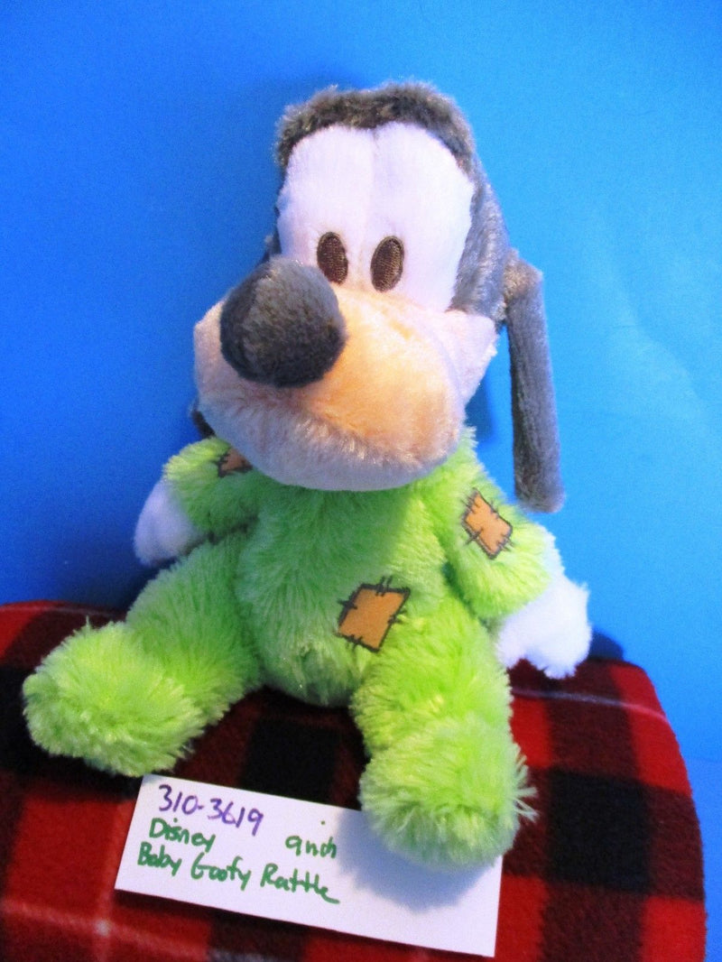 Disney Parks Baby Goofy in Green Pajamas Rattle Plush