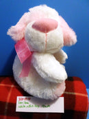 Dan Dee Vase Hugger White and Pink Dog Plush