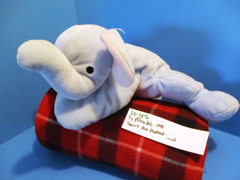 Ty Pillow Pals Squirt Blue Elephant 1996 Plush