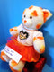 Build-A-Bear White Candy Corn Bear in Orange Dress Plush