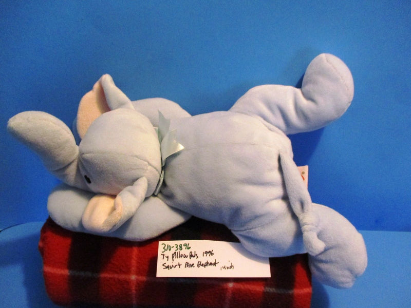 Ty Pillow Pals Squirt Blue Elephant 1996 Plush