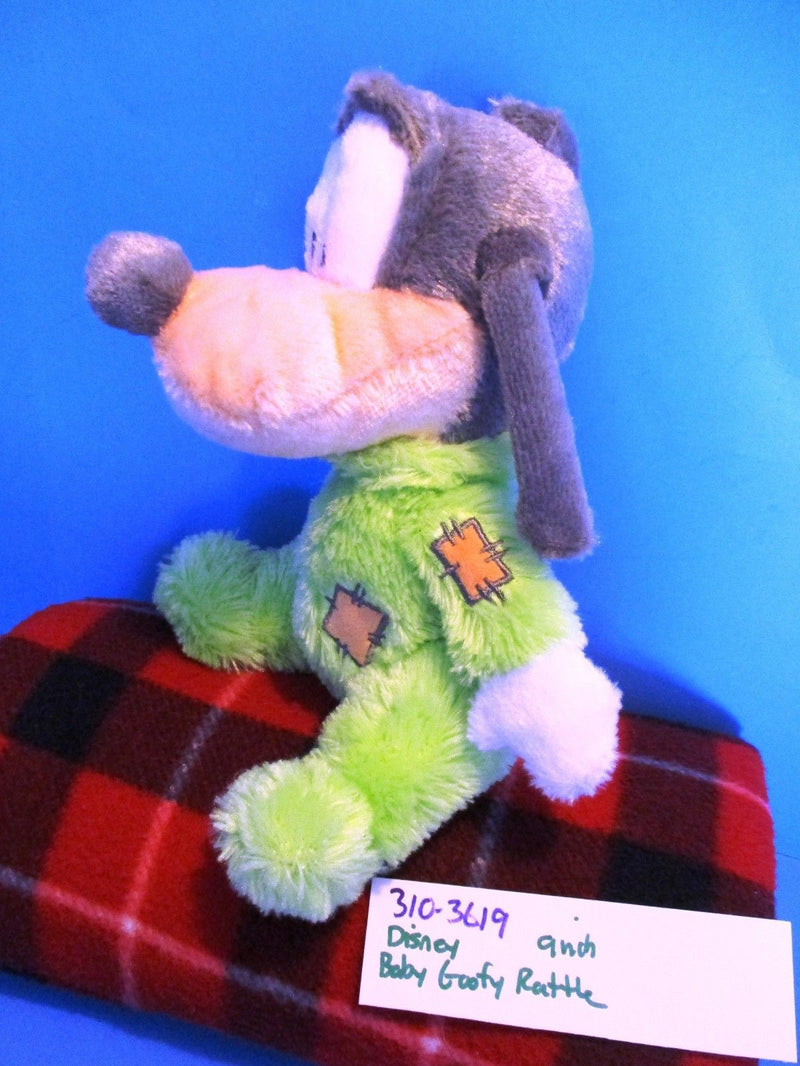 Disney Parks Baby Goofy in Green Pajamas Rattle Plush