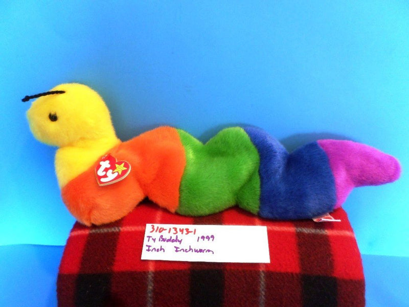 Ty Beanie Buddy Inch Inchworm 1999 Beanbag Plush