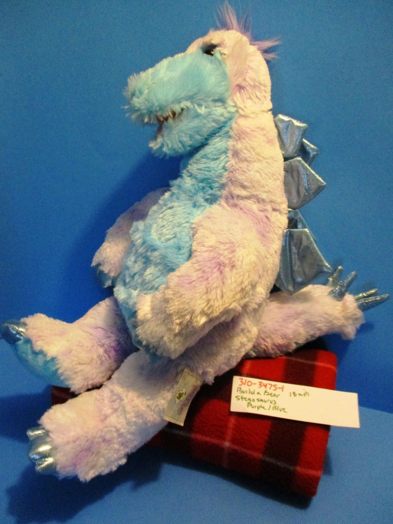 Build-A-Bear Purple and Blue Stegosaurus Dinosaur Plush