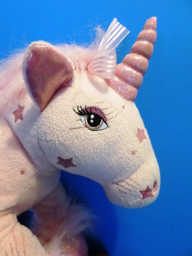 Build-A-Bear Shooting Stars Pink Unicorn Horse Plush