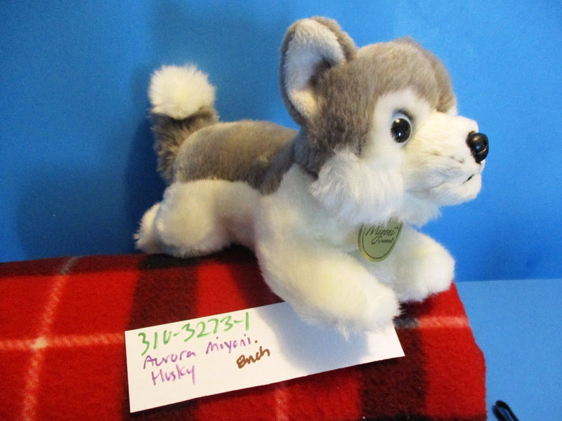 Aurora Miyoni Grey and White Husky Plush