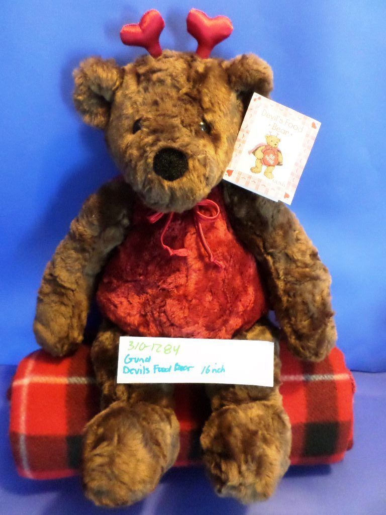 Gund Devil's Food Cake Brown Teddy Bear Plush